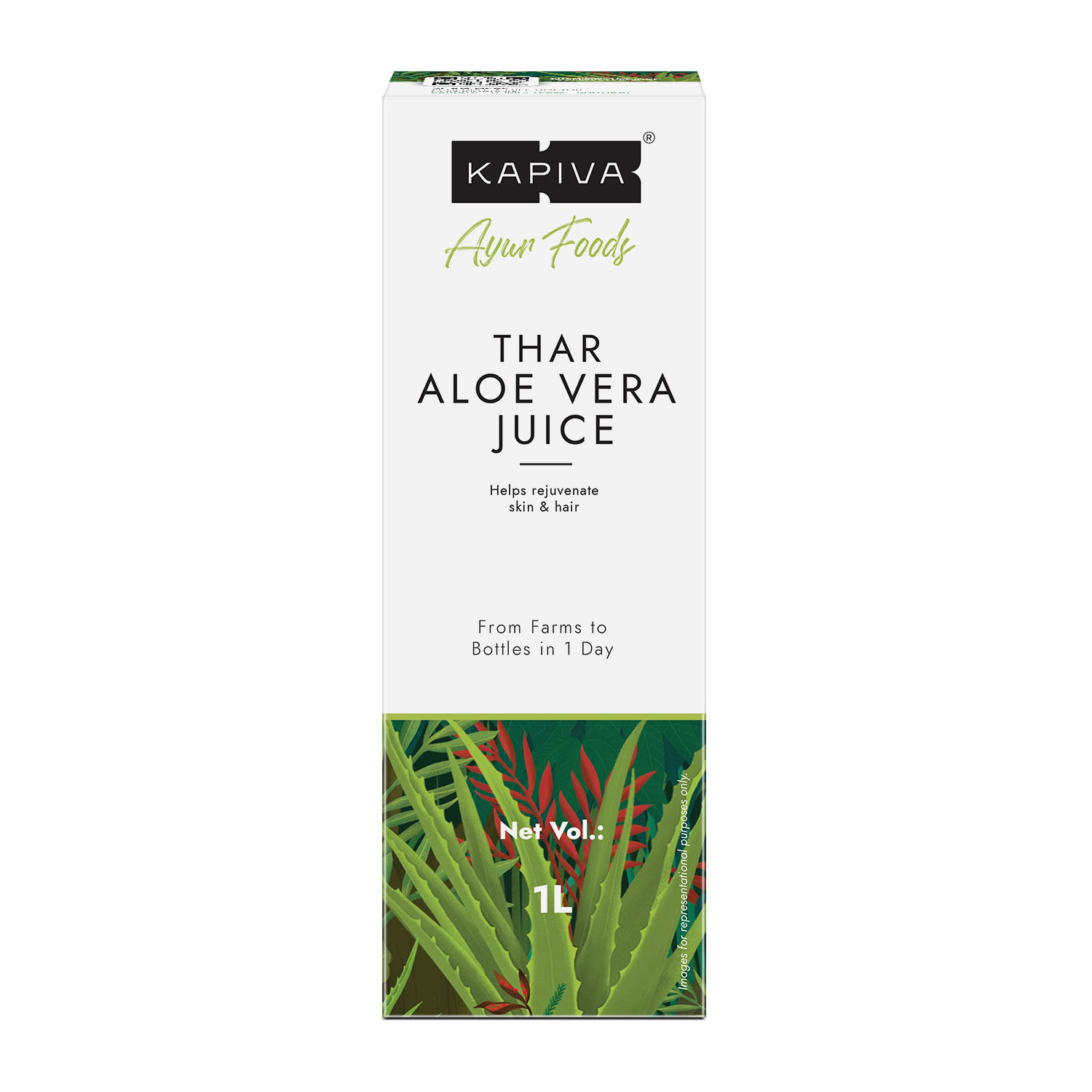 Kapiva Aloe Vera Power Combo – Pure Thar Aloe Vera Juice (1 L)
