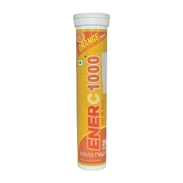 Enerc 1000 – Vitamin C 1000 mg Effervescent Orange Tablets (20 Tabs)