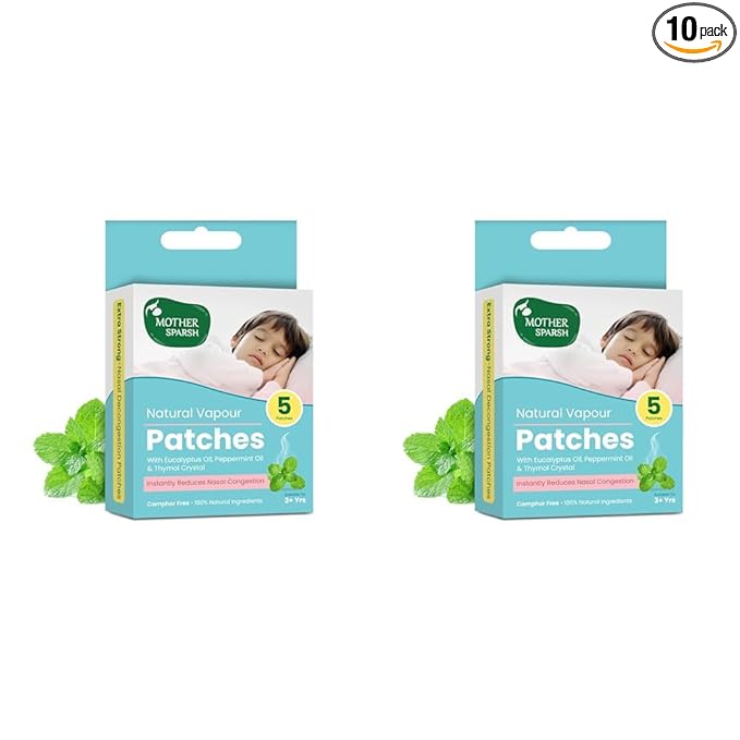 Mother Sparsh Natural Vapour Patches for Kids with Eucalyptus Oil,